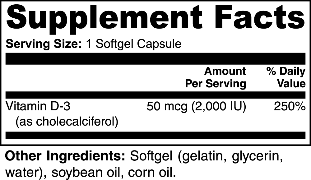 Vitamin D3 2,000 IU - BoostRX